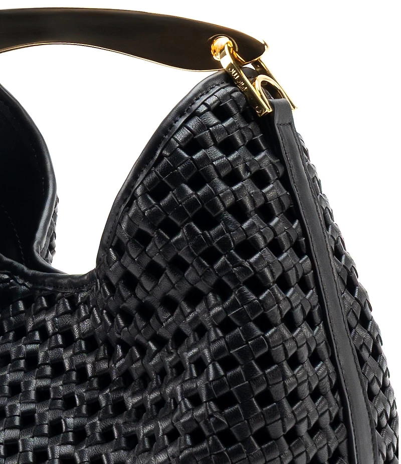 Elleme Paris Large Boomerang Woven East West Handle Bag