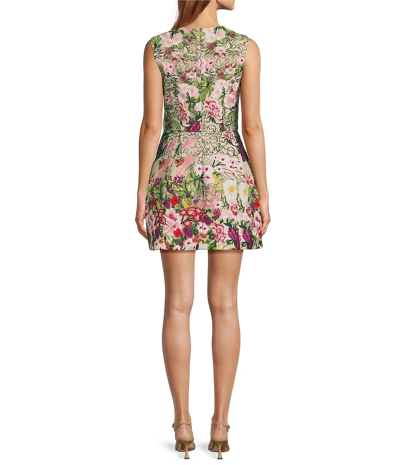 ELLIATT Floral Mesh Mini Dress