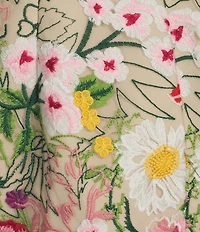 ELLIATT Floral Mesh Mini Dress