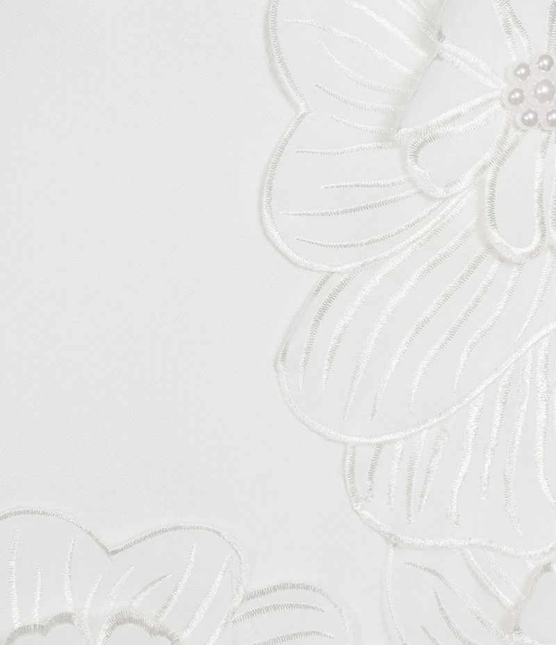 ELLIATT Janelle Crepe Boat Neck Sleeveless 3D Floral Mini Dress