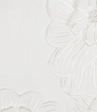 ELLIATT Janelle Crepe Boat Neck Sleeveless 3D Floral Mini Dress