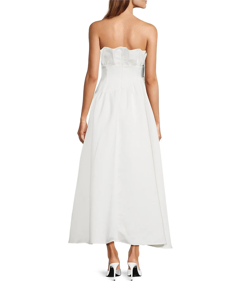 ELLIATT Laurel Ruffled Strapless Maxi Dress
