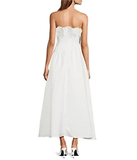 ELLIATT Laurel Ruffled Strapless Maxi Dress