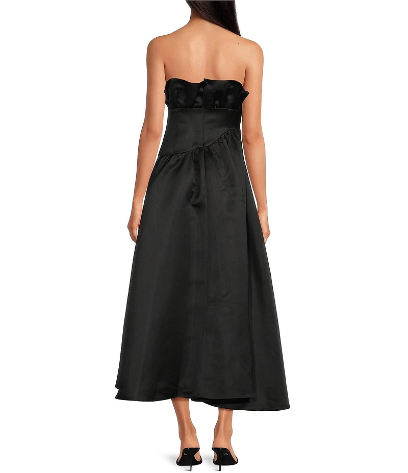 ELLIATT Laurel Ruffled Strapless Maxi Dress