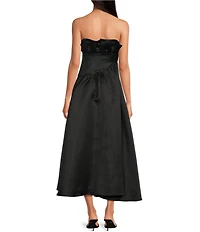 ELLIATT Laurel Ruffled Strapless Maxi Dress