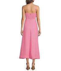 ELLIATT Miri V-Neck Sleeveless Bow Midi Dress