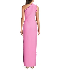 ELLIATT Orelia Asymmetric Ruffle Gown