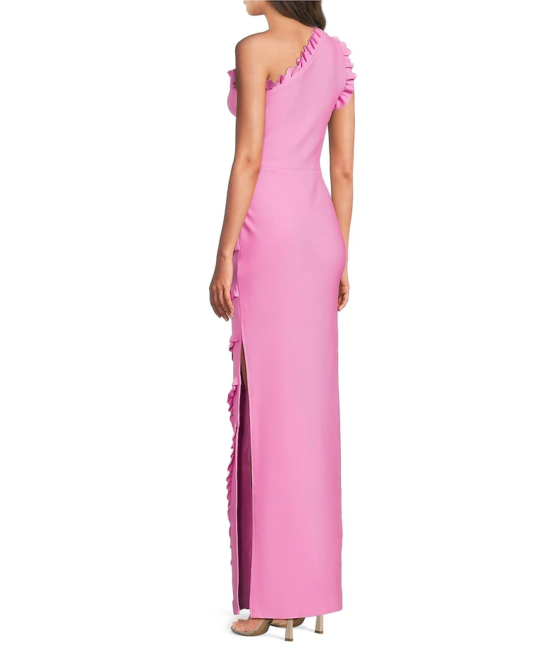 ELLIATT Orelia Asymmetric Ruffle Gown