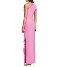ELLIATT Orelia Asymmetric Ruffle Gown
