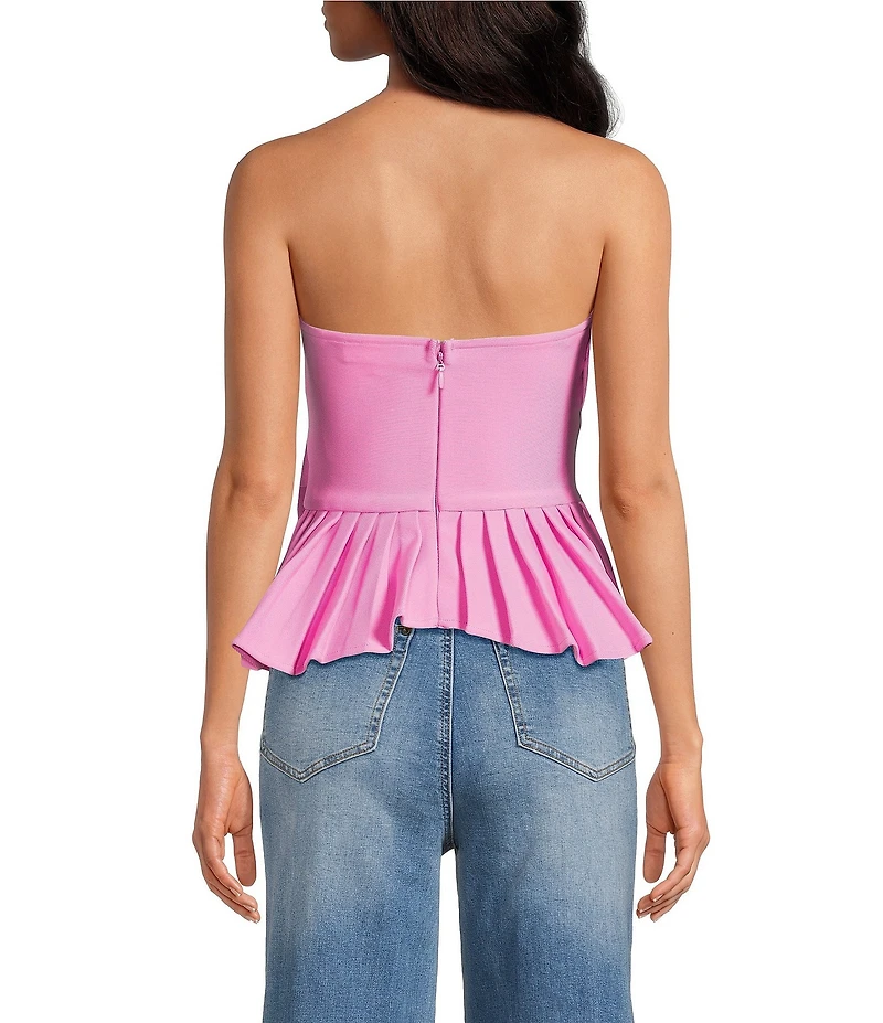 ELLIATT Orelia Pleated Strapless Top