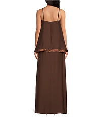 ELLIATT Rosera Satin Bow Maxi Dress