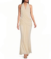 ELLIATT Simone Halter Cowl Neck Sleeveless Dress