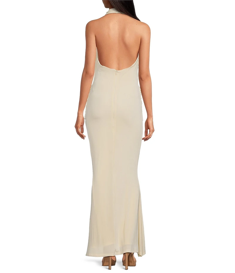 ELLIATT Simone Halter Cowl Neck Sleeveless Dress
