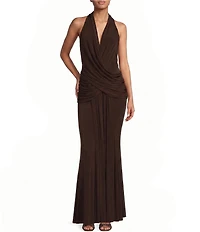 ELLIATT Simone Halter Cowl Neck Sleeveless Dress