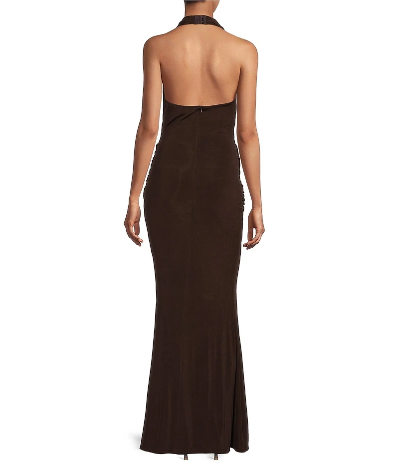 ELLIATT Simone Halter Cowl Neck Sleeveless Dress