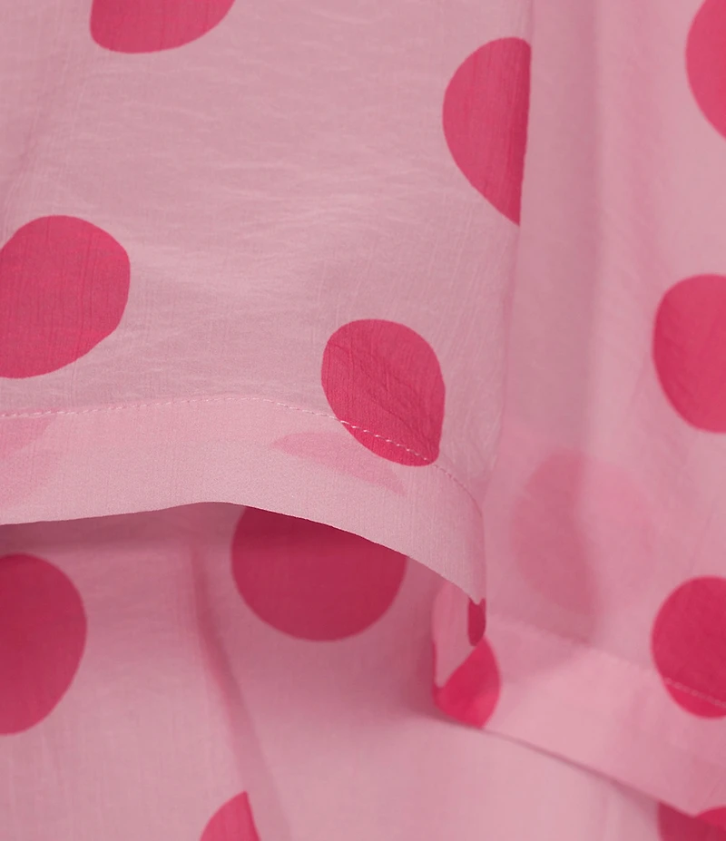 ELLIATT Sola Georgette Polka Dot Square Neck Sleeveless Tiered Maxi Dress