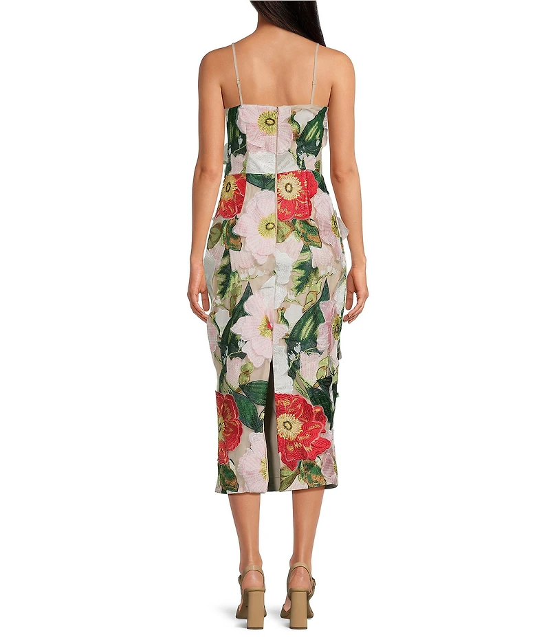 ELLIATT Solara Floral Strapless Midi Dress