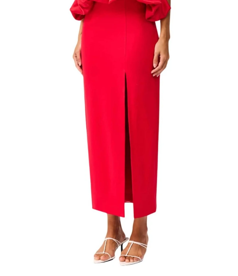 ELLIATT Yasmine Stretch Ponte Split Coordinating Midi Skirt