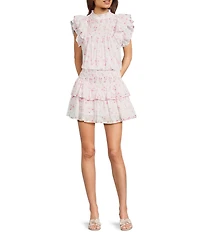 Ellie Pleated Ruffle Detail Blouse