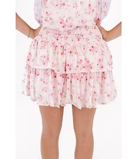 Ellie Ruched Ruffle Tiered Skort