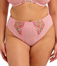 Elomi Aerith Floral Embroidered Mesh Brief