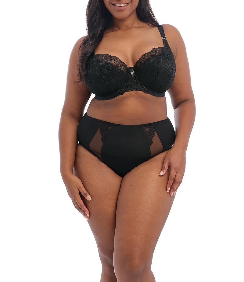 Elomi Brianna Padded Half Cup Scallop Lace Overlay Push-Up Bra