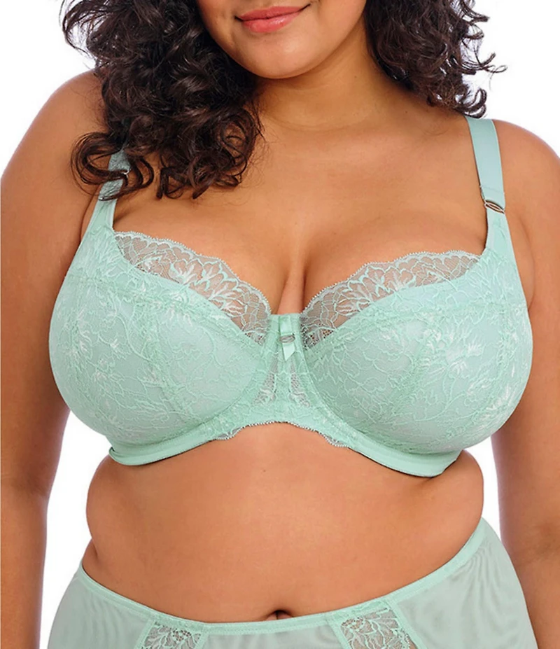 Elomi Brianna Padded Half Cup Scallop Lace Overlay Push-Up Bra