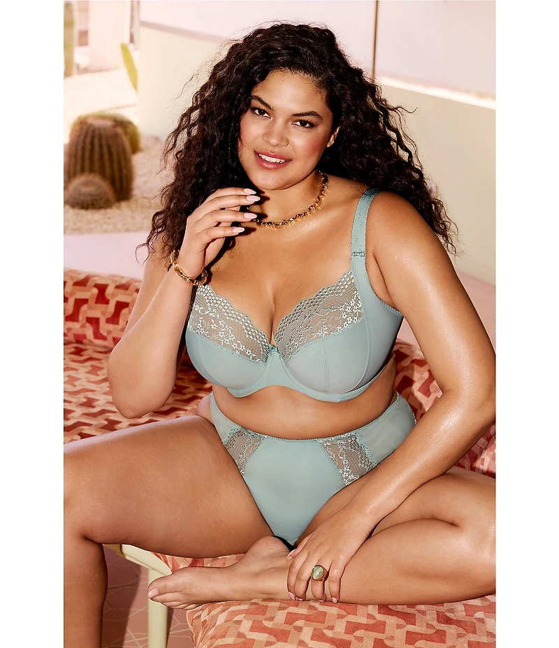 Elomi Lucie Solid Full Busted Underwire Stretch Plunge Bra