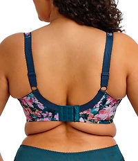 Elomi Lucie Tea Floral Print Full Busted Underwire Stretch Plunge Bra