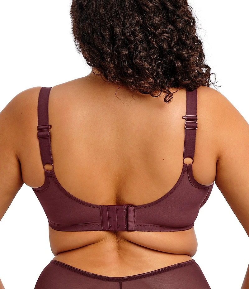 Elomi Matilda Embroidered Sheer Plunging Convertible U-Back to Racerback Contour Wire Full-Busted Bra