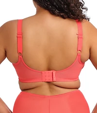 Elomi Matilda Embroidered Sheer Plunging Convertible U-Back to Racerback Contour Wire Full-Busted Bra