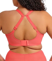 Elomi Matilda Embroidered Sheer Plunging Convertible U-Back to Racerback Contour Wire Full-Busted Bra