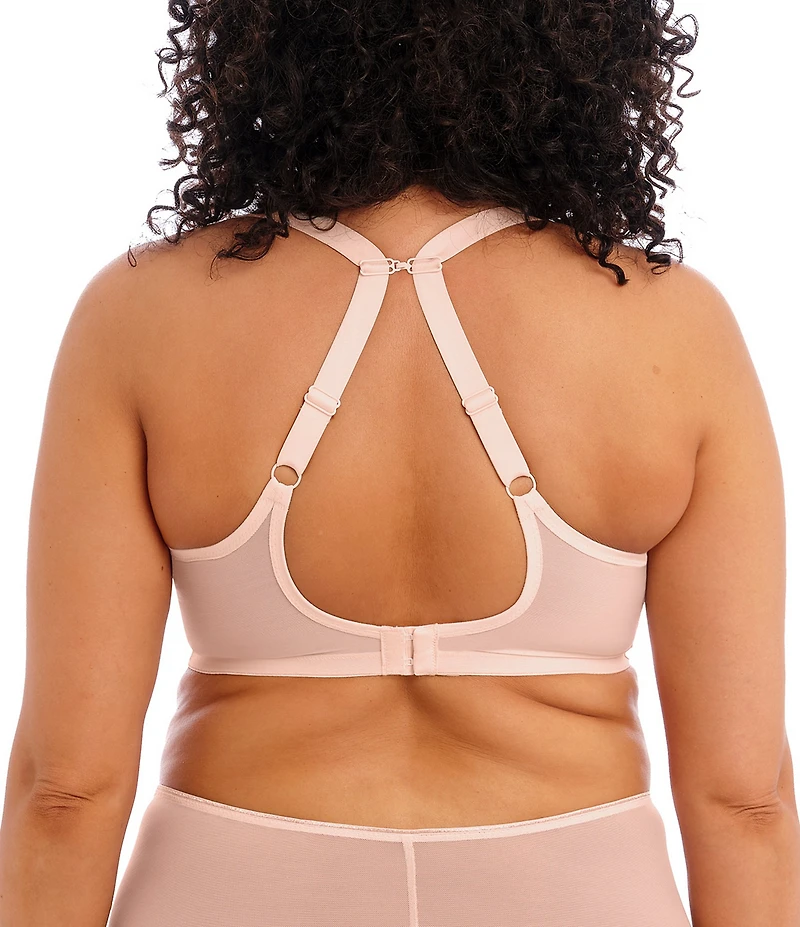 Elomi Matilda Embroidered Sheer Plunging Convertible U-Back to Racerback Contour Wire Full-Busted Bra