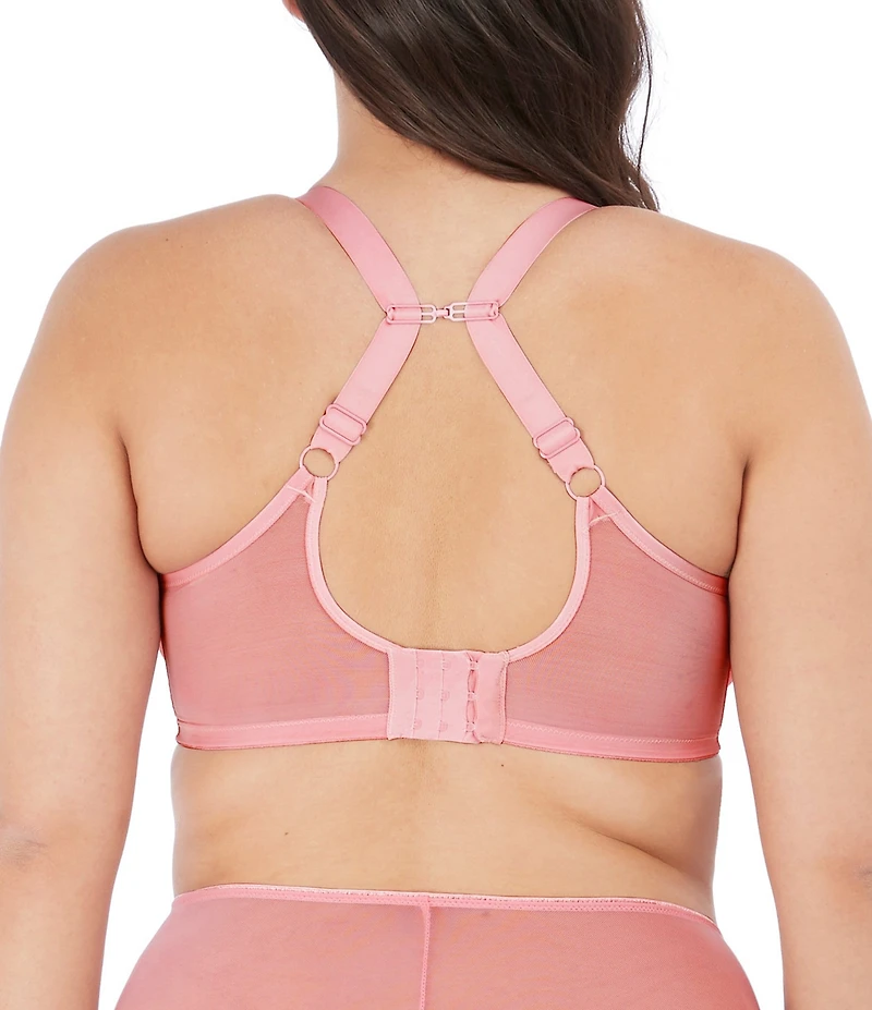 Elomi Matilda Embroidered Sheer Plunging Convertible U-Back to Racerback Contour Wire Full-Busted Bra