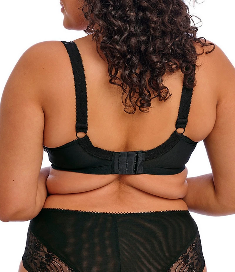Elomi Morgan Lace-Trimmed Floral Full-Busted Contour U-Back Underwire Bra