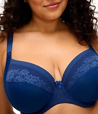Elomi Nerina Full Busted Underwire Stretch Lace Plunge Bra