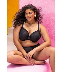 Elomi Nerina Full Busted Underwire Stretch Lace Plunge Bra