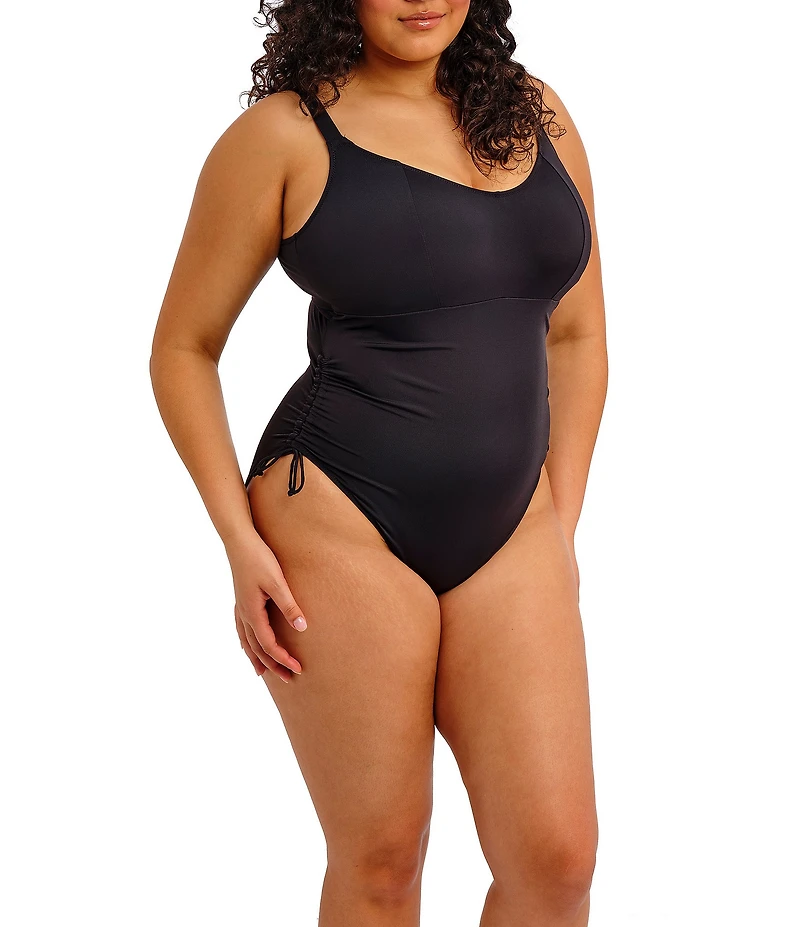 Elomi Plain Sailing Scoop Neck Adjustable Tie Side Tank One Piece Swimsuit