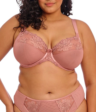 Elomi Teagan Embroidered Cut & Sewn Unlined Plunge Underwire Bra