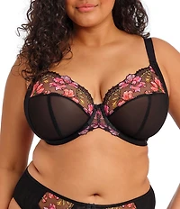 Elomi Teagan Embroidered Cut & Sewn Unlined Plunge Underwire Bra