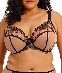 Elomi Teagan Embroidered Cut & Sewn Unlined Plunge Underwire Bra