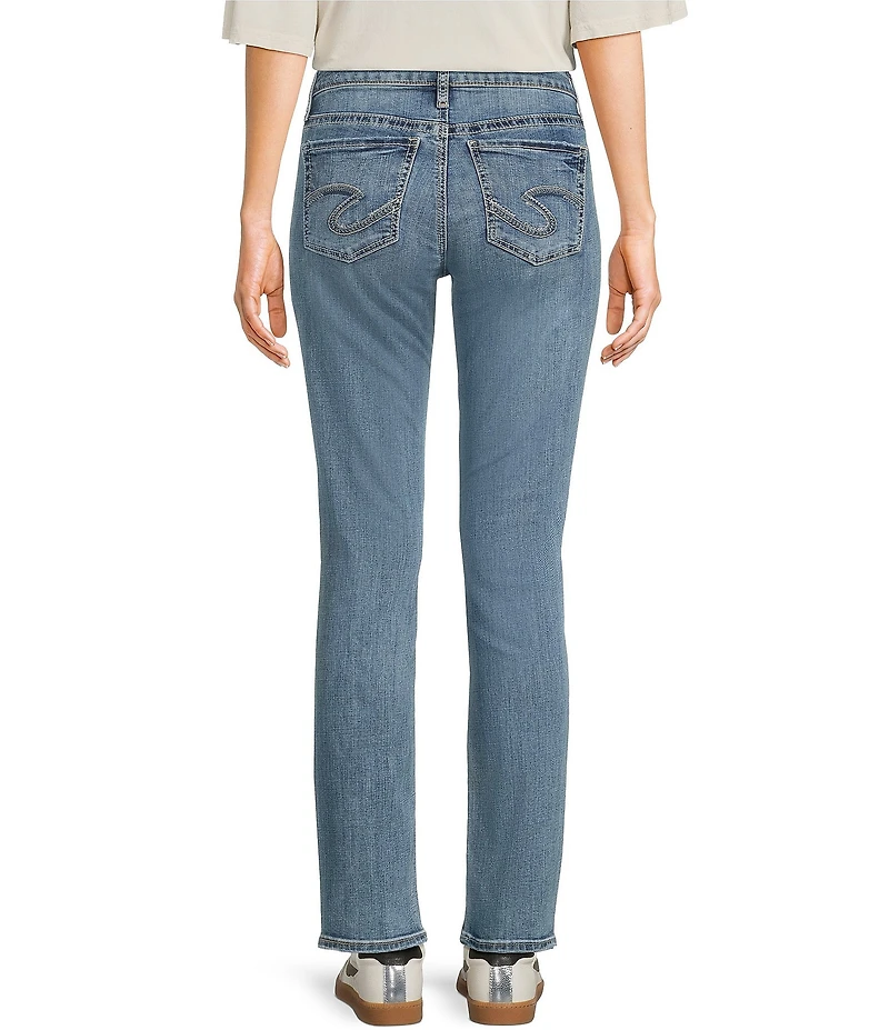 Elyse Mid Rise Curvy Fit Straight Leg Jeans