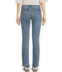 Elyse Mid Rise Curvy Fit Straight Leg Jeans