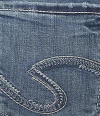 Elyse Mid Rise Curvy Fit Straight Leg Jeans