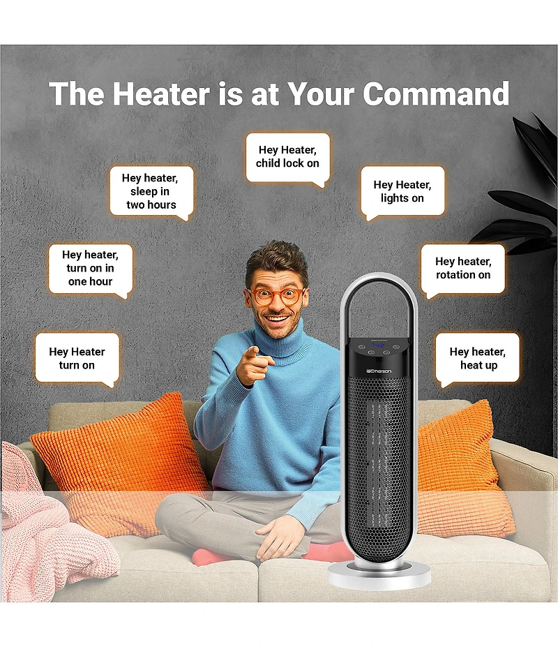 Emerson SmartVoice 23#double; Tower Space Heater