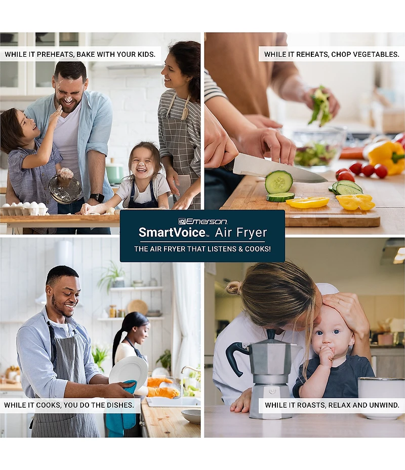 Emerson SmartVoice 6-1 Air Fryer, 10 Qt.
