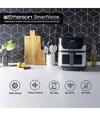 Emerson SmartVoice Air Fryer, 6 Qt.