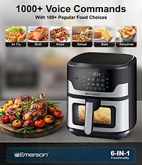 Emerson SmartVoice Air Fryer, 6 Qt.