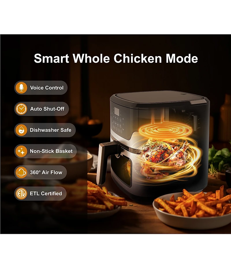 Emerson SmartVoice Air Fryer, 6 Qt.