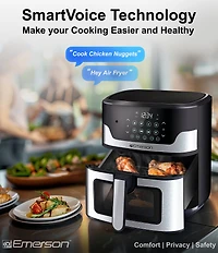 Emerson SmartVoice Air Fryer, 6 Qt.